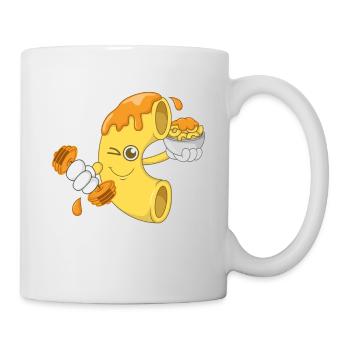 Mac & Cheese Angetrieben von - Tasse - Weiß - Rechts