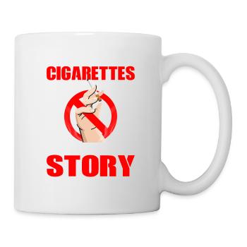 Cigarettes No Longer Part of My Story Healthy Quit - Tasse - Weiß - Rechts