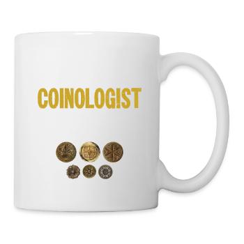 Coinologist at Work: Unraveling Numismatic Mysteri - Mug - white - Right