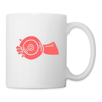 Lanceur de disque Athlétisme Lancer du disque - Mug blanc - blanc - Droite