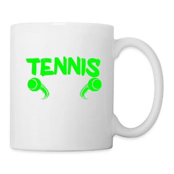 Tennis Art Retired Tennis Player Racket - Tasse - Weiß - Rechts