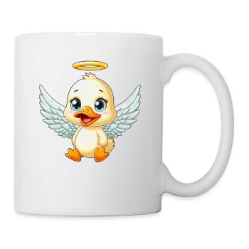 Süße Ente Engelchen mit Flügeln - Tasse - Weiß - Rechts