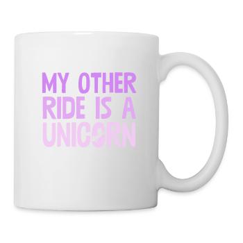 Mon autre manège est une licorne jeu de mots licorne magique - Mug blanc - blanc - Droite
