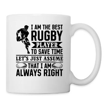I am the best Rugby player - Tasse - Weiß - Rechts