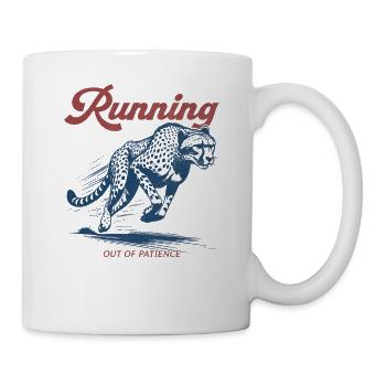 Running Out of Patience - Gepard - Tasse - Weiß - Rechts