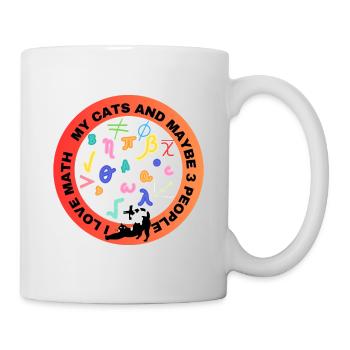 I love math and my cat - Mug - white - Right