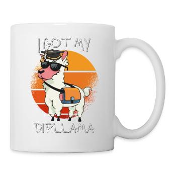 LLama Lover - I Got My Dipllama - Vintage School - Mug - white - Right