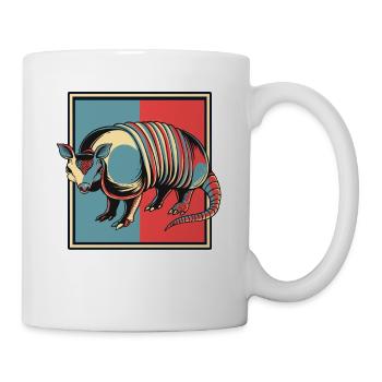 Armadillo Portrait Pink Fairy Chlamyphoridae - Mug - white - Right