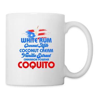 Coquito Recipe Puerto Rican Coconut Rum Drink - Mug - white - Right