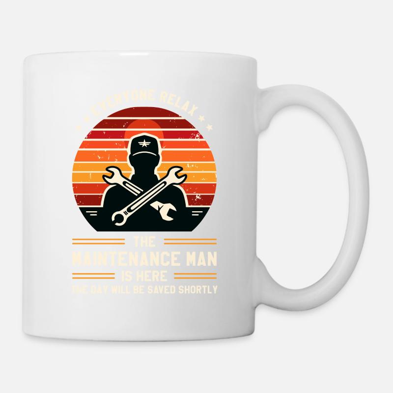 Homme d’entretien Technicien d’entretien Ouvrier - Mug blanc - blanc