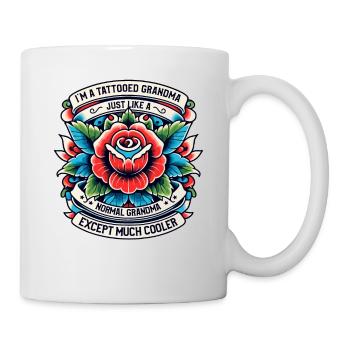Tattooed Grandma Tattoo Tattooing Ink Tattoos - Mug - white - Right