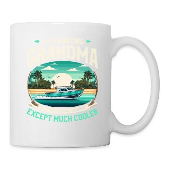 Grand-mère Bateau Bateau Voilier Capitaine Voilier - Mug blanc - blanc - Droite