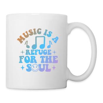 Music Is A Refuge for the Soul - Tasse - Weiß - Rechts