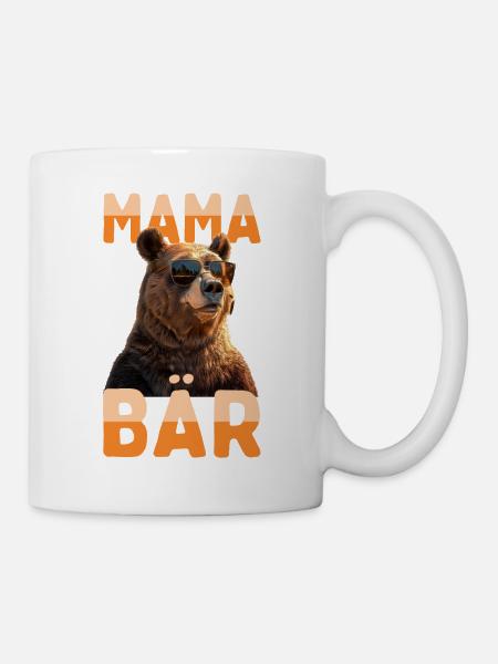 Maman Ours Ours Mère Ours Maman Grizzly Fête des Mères - Mug blanc - blanc