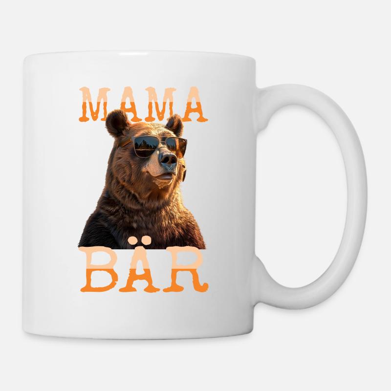 Mama Bär Bären Mutter Bärin Muttertag Grizzly Mama - Tasse - Weiß