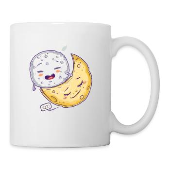 Sleepy Mozzarella Cheese on a Cheese Moon - Mug - white - Right