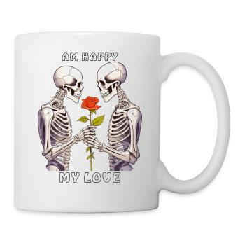 SKELETON ON HAPPY MY LOVE - Mug - white - Right