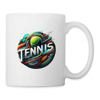 Tennis is the sport for men and women - Mug - white - Right