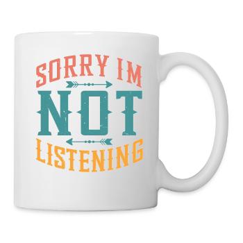 Désolé, je n’écoute pas 37 - Mug blanc - blanc - Droite