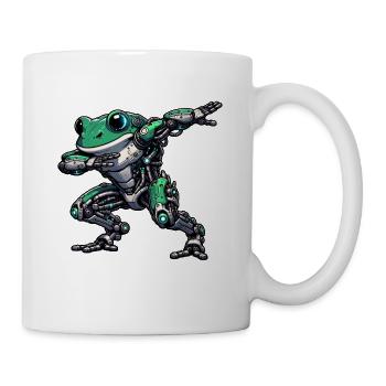 Cool Robot Frog Dabbing Mech Cyborg - Mug - white - Right