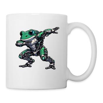 Cool Robot Frog Dabbing Mech Cyborg - Mug - white - Right