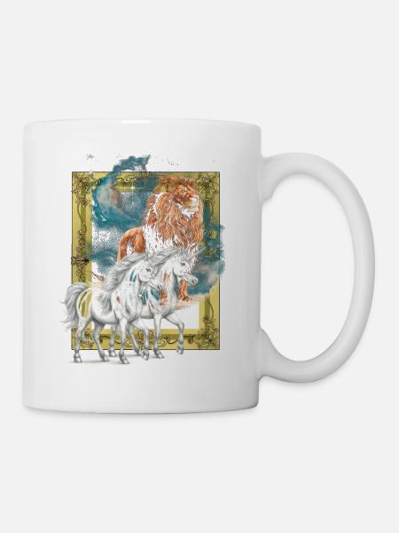Licornes Licornes Licorne Cheval Chevaux Lions - Mug blanc - blanc