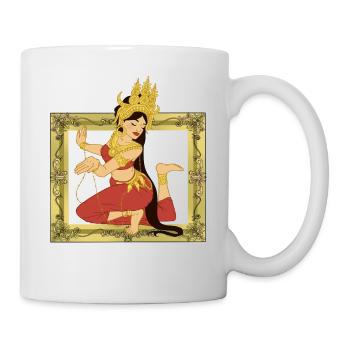 Tänzerin Mädchen Frau Asien Indien - Tasse - Weiß - Rechts