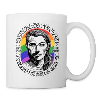 LGBTQ Shirt: Diversity is our strength - Mug - white - Right