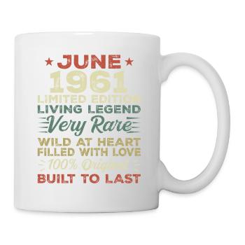 Juin 1961 Anniversaire Juin 1961 Cadeau Juin 1961 - Mug blanc - blanc - Droite