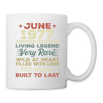 Juin 1977 Anniversaire Juin 1977 Cadeau Juin 1977 - Mug blanc - blanc - Droite