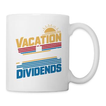 Lustige Dividende Investor Urlaub gesponsert - Tasse - Weiß - Rechts