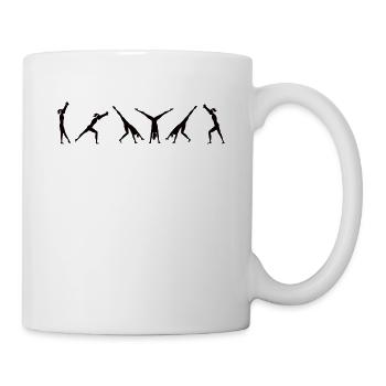 Cool cartwheeling gymnast - Mug - white - Right