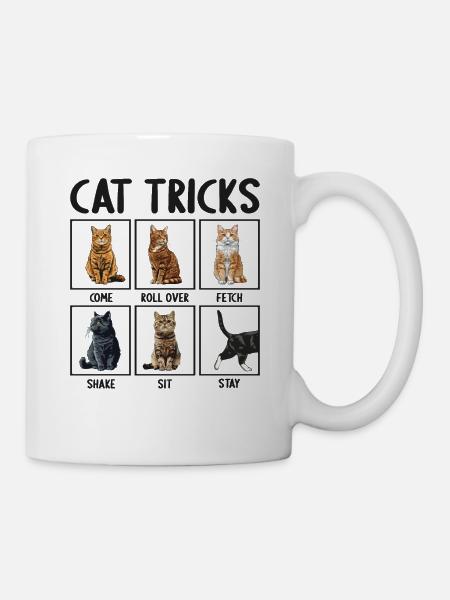 Cat Cats Tricks Funny Cats - Mug - white