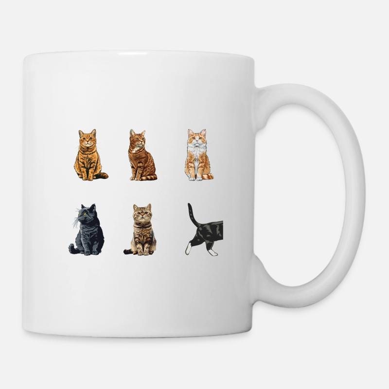 Katze Katzen Tricks lustiges Katzen - Tasse - Weiß