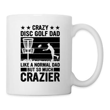 Crazy disc golf dad like a normal dad but so much - Mug - white - Right