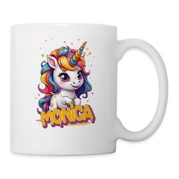 MONICA - Beau prénom de fille avec une jolie licorne - Mug blanc - blanc - Droite