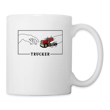 Michelangelo Création d’Adam Trucker Trucker - Mug blanc - blanc - Droite