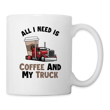 Coffee and my Truck Trucker Legends Truckie Truck - Mug - white - Right