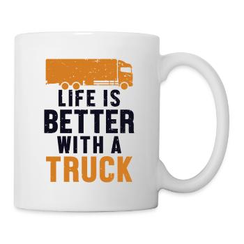 Life is Better with a Truck Trucker Legends Truck - Mug - white - Right