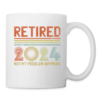 Vintage Retiré 2024 n’est plus mon problème - Mug blanc - blanc - Droite