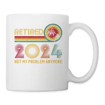 Vintage Retiré 2024 n’est plus mon problème - Mug blanc - blanc - Droite