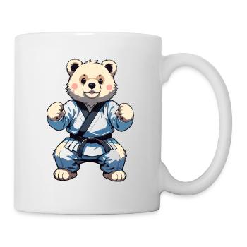 Karate Bear with Black Belt Karate Bär - Mug - white - Right