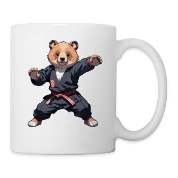 Karate Bear with Black Belt Karate Bär - Mug - white - Right