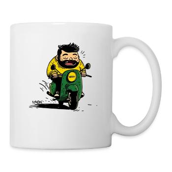 Buddy, the king of the moped scooter, biker - Mug - white - Right