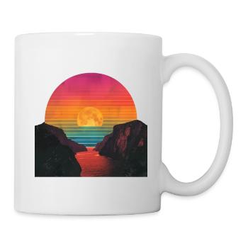Rétro Sunset Outdoor River des années 80 Vintage - Mug blanc - blanc - Droite