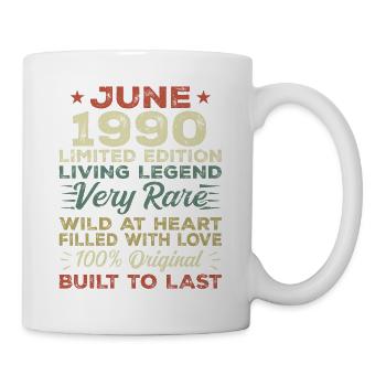 June 1990 Birthday June 1990 Gift June 1990 - Mug - white - Right