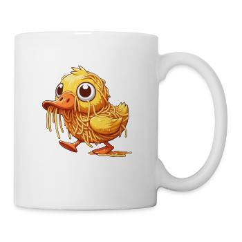 Canard maladroit sucré avec spaghetti - Mug blanc - blanc - Droite