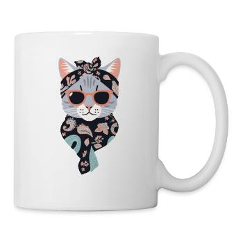 Cute Cat Mom Cat Lover Mom Style - Mug - white - Right