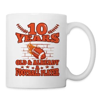 10th birthday Boy football 10 Years Old Gifts - Mug - white - Right