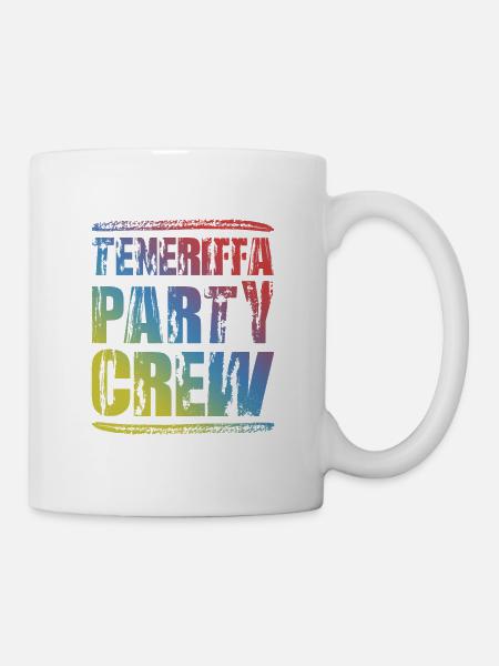 Teneriffa Party Crew Bunt - Tasse - Weiß